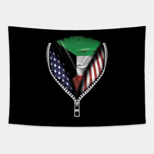 Kuwaiti Flag  Kuwait Flag American Flag Zip Down - Gift for Kuwaiti From Kuwait Tapestry