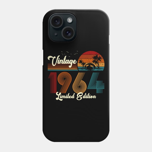 Vintage 1964 Shirt Limited Edition 56th Birthday Gift Phone Case by Damsin