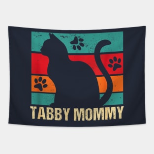 Tabby cat mom retro vintaged Tapestry