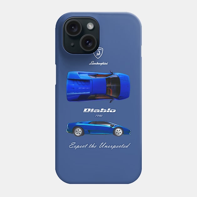 Lamborghini Diablo Phone Case by Aldison Ymeraj