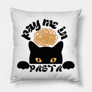 Pay Me In Pasta Funny Pillow