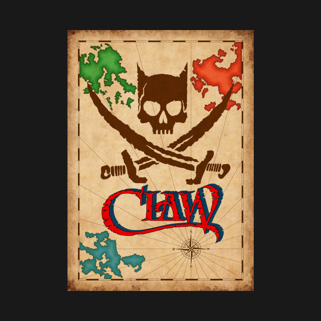 Disover Captain Claw - Map - Treasure Map - T-Shirt