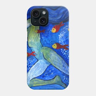 The mermaid and red fishes Phone Case