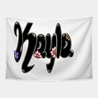 Kayla black and white 3 The top 10 best Personalized Custom Name gift ideas for Kayla girls and women first name Kayla Tapestry