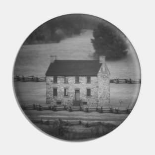 Stone House Black and White Pin