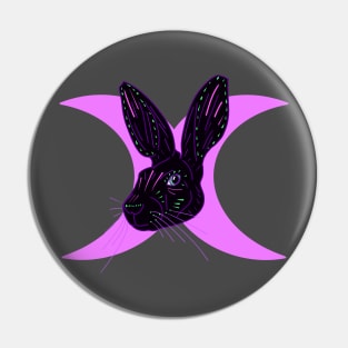 Hare moon Pin