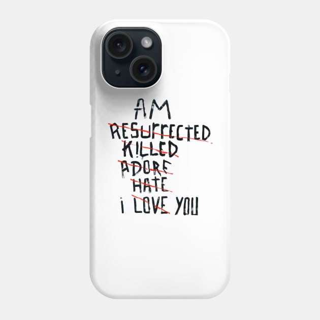 I AM YOU Poetry Spoken Word Hand Painted Lettering Typography | i love you redacted Phone Case by Tiger Picasso