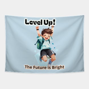 School's out, Level Up! The Future is Bright! Class of 2024, graduation gift, teacher gift, student gift. Tapestry