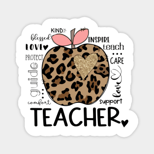 Teacher Leopard, Blessed Teach Inspire Magnet