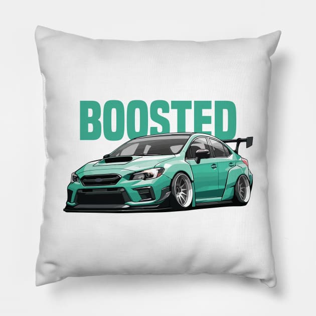 Subaru Impreza WRX STI Car Art - Widebody Modified Boosted JDM Car Pillow by JDM-Rey