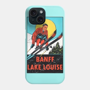 Banff Lake Louise Ski Vintage Phone Case