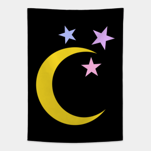 Moon and Stars Black Tapestry