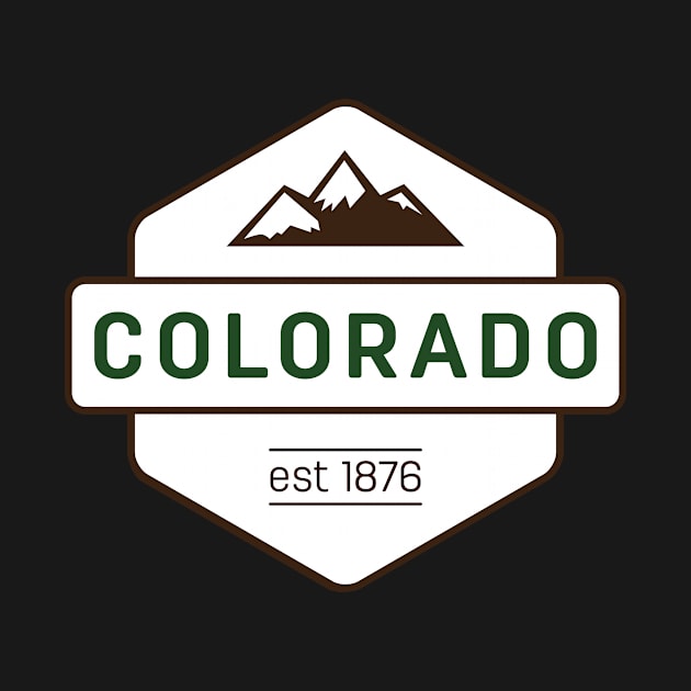 Colorado Mountain Badge T Shirt by HolidayShirts