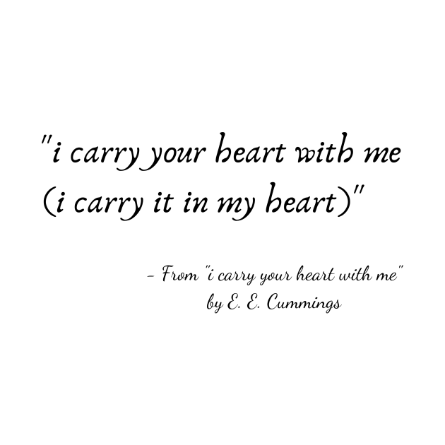 A Quote from "i carry your heart with me" by E. E. Cummings by Poemit