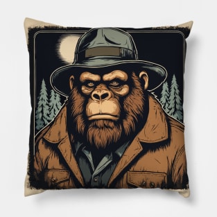 Detective Sasquatch Pillow