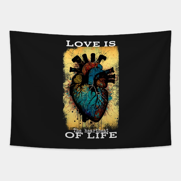 Valentine's Day Human Heart Graphic T-Shirt: Perfect Gift for Lover - Show Your Love and Emotion with Our Heart Design Tee Tapestry by laverdeden