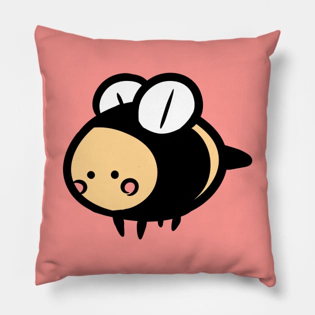 Blushing Bee Pillow by Jossly_Draws