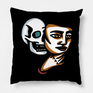 masked skull Pillow