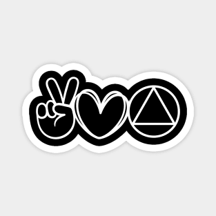 Peace Love Serenity AA Symbol Magnet