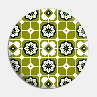 Mid Century Modern Tiles on Green Pin