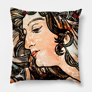 Art Nouveau Goddess Pillow