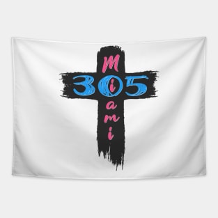 Faithful in the 305: Miami Cross Design Tapestry