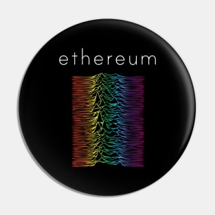 Ethereum Rainbow Waves Pin