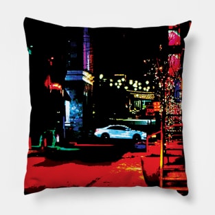 lit up city Pillow