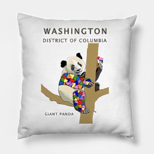 Washington, District of Columbia, Giant Panda, Love, Valentines Day, State, Heart, Home Pillow