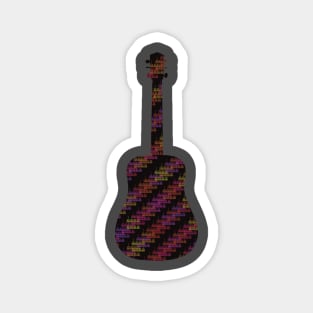 Guitar with guitar overlay pattern Magnet