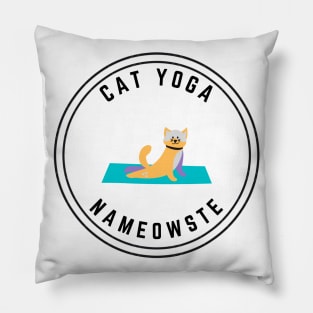 Nameowste Cat Yoga Trendy Design Pillow