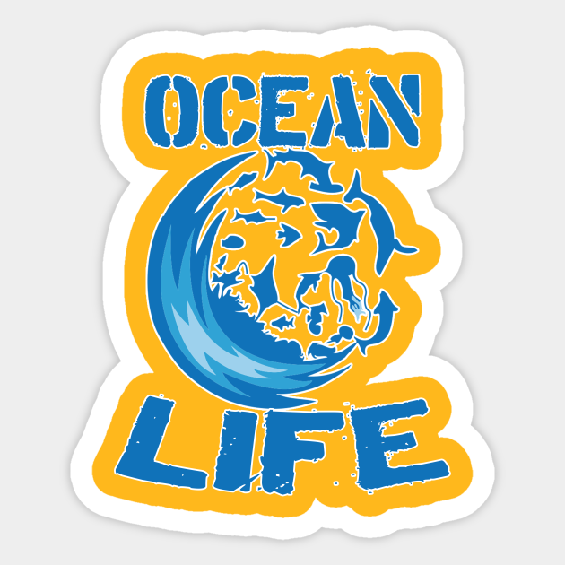 ocean's life - Sea - Sticker