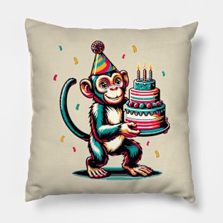 Birthday Monkey Pillow