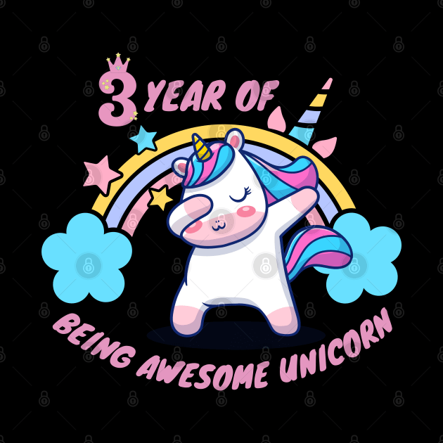 3 year of being Awesome Unicorn by Artist usha