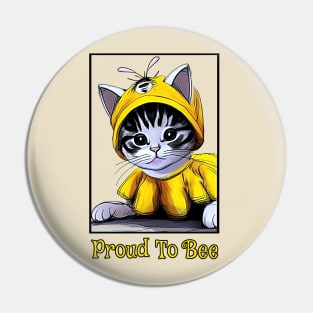 Funny Cat - Proud To Bee Pin