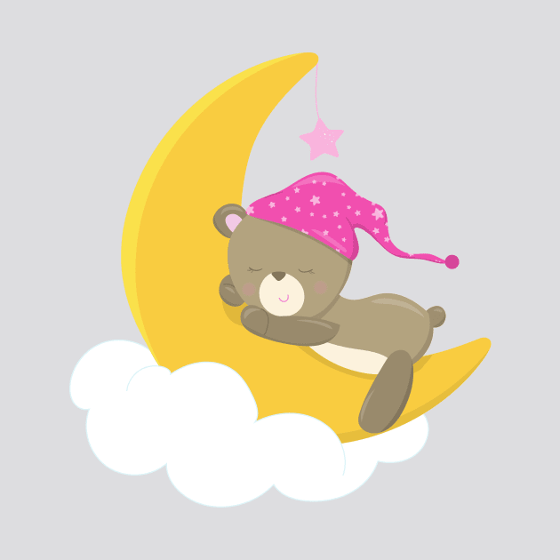 Sleeping Bear, Bear On The Moon, Little Bear by Jelena Dunčević