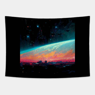 Planet Glow - Space Exploration Tapestry