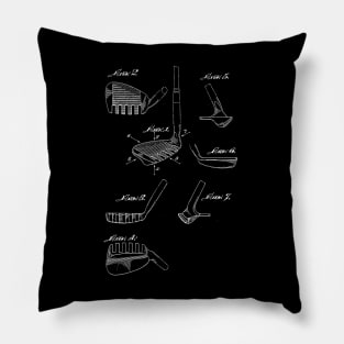 sand wedge golf club Vintage Patent Drawing Pillow