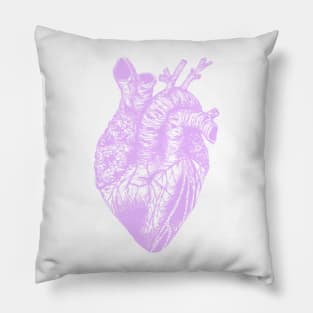 pen and ink heart drawing lavender transparent Pillow