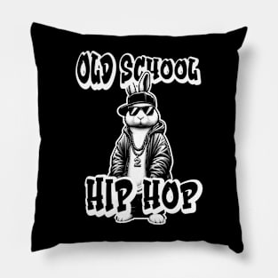 "Retro Rabbit Beats" Old-School Hip Hop Pillow