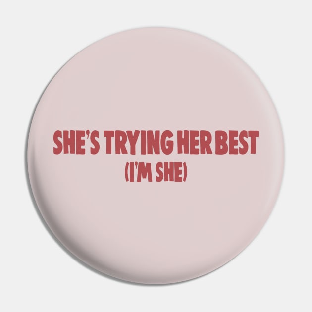 She's tying her best (i'm she) Pin by tiredninny