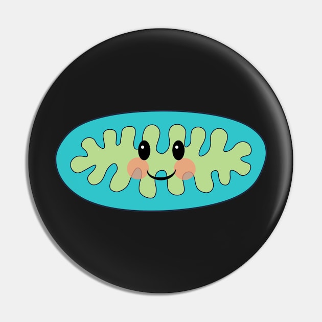 Happy Little Mitochondrion Pin by StephJChild