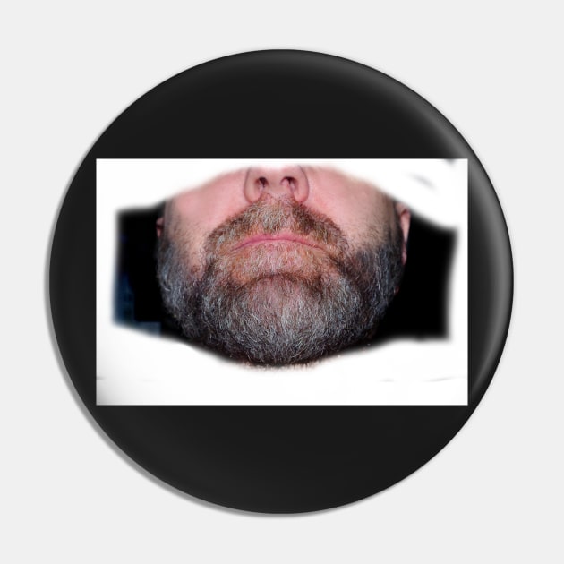 Mans face with beard Pin by Simon-dell