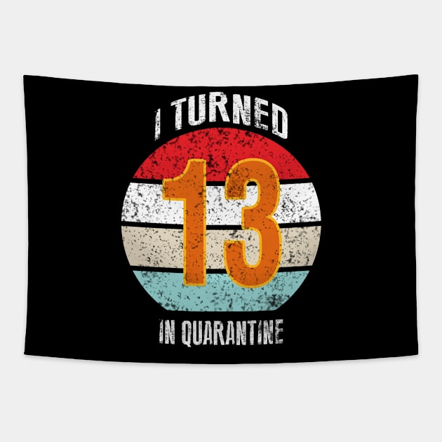 13th birthday in quarantine Tapestry by GREEN GRAPE