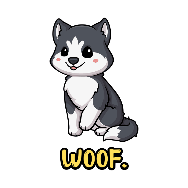 Chibi Kawaii Husky Dog by FoxyReign