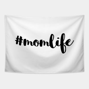 #MomLife Black Typography Tapestry