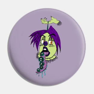 Candy Witch Head - Color Pin