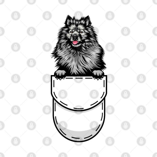 Funny Keeshond Pocket Dog by Pet My Dog