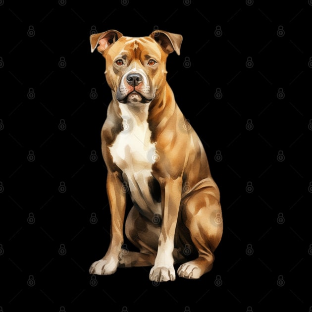 American Staffordshire Terrier by DavidBriotArt