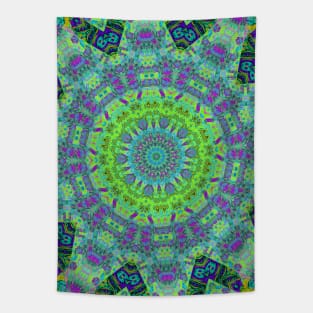 Greener shamanic psychedelic kaleidoscope Tapestry